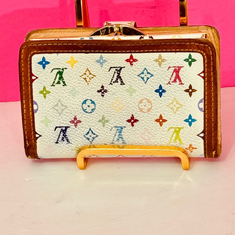 Louis Vuitton MuraKamy Kisslock Multicolor Designer Women's Wallet